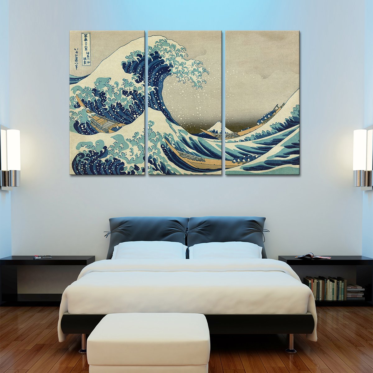 The Great Wave Off Kanagawa Multi Panel Canvas Wall Art