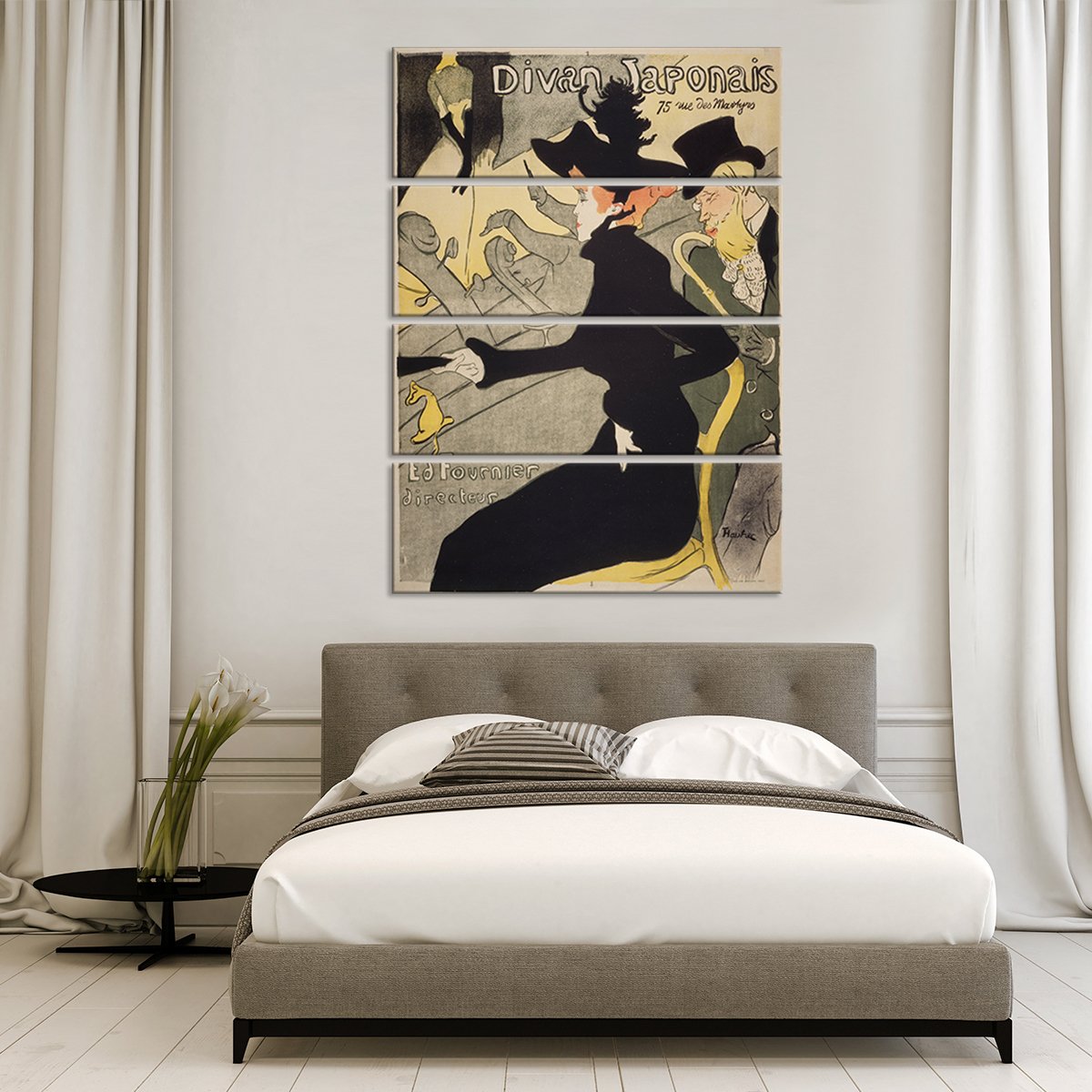 Divan Japonais Multi Panel Canvas Wall Art
