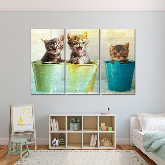 Kittens Multi Panel Canvas Wall Art