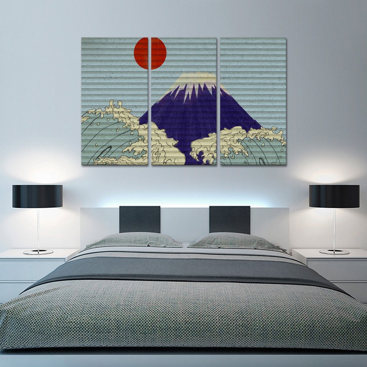 Great Wave Graffiti Multi Panel Canvas Wall Art