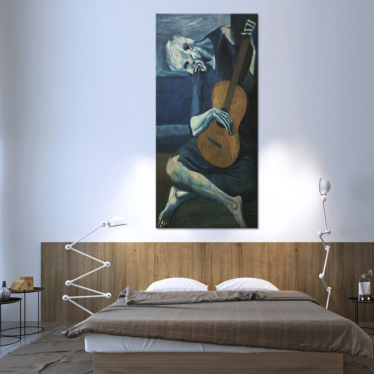 The Old Guitarist Multi Panel Canvas Wall Art