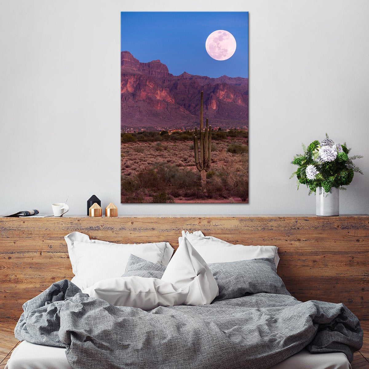 New Mexico Dusk View Multi Panel Canvas Wall Art