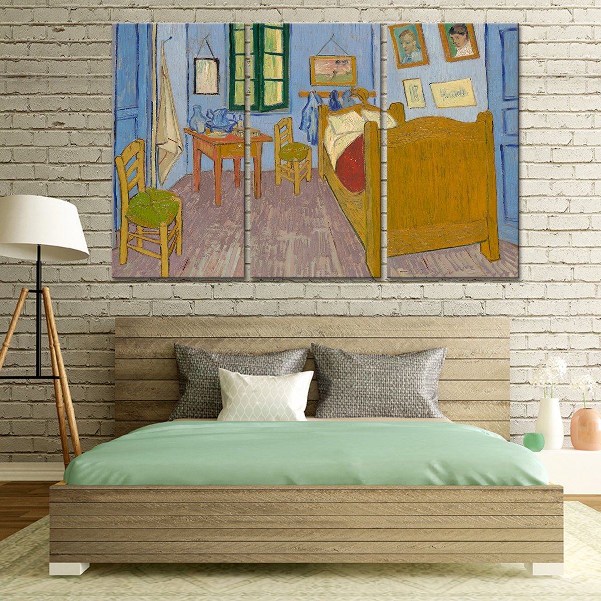 Bedroom In Arles Multi Panel Canvas Wall Art