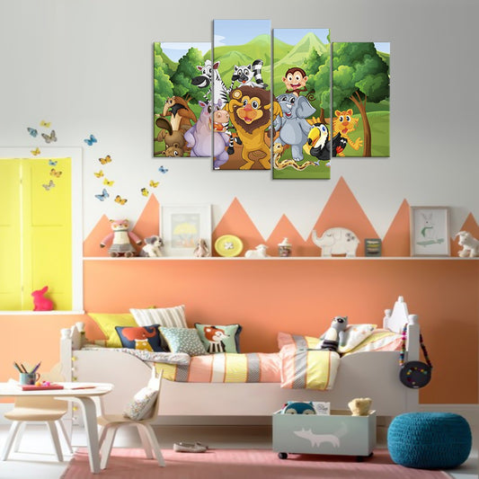 Animal Kingdom Multi Panel Canvas Wall Art