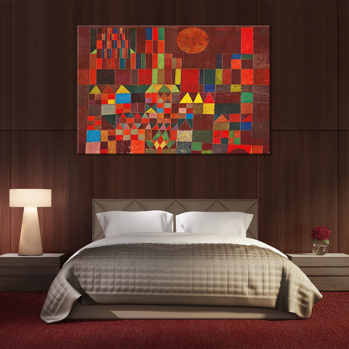 Castle and Sun Multi Panel Canvas Wall Art