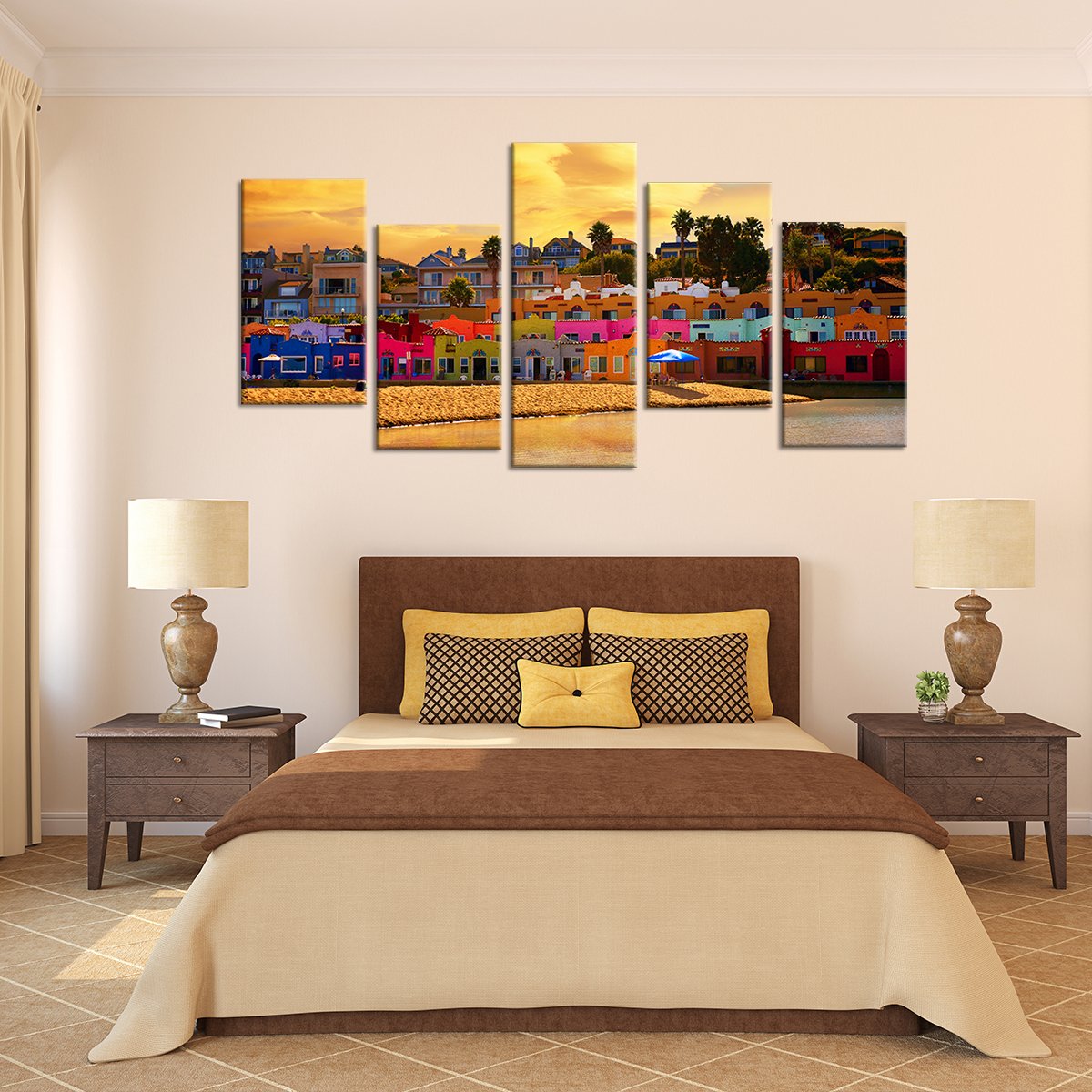 Capitola Beach Multi Panel Canvas Wall Art