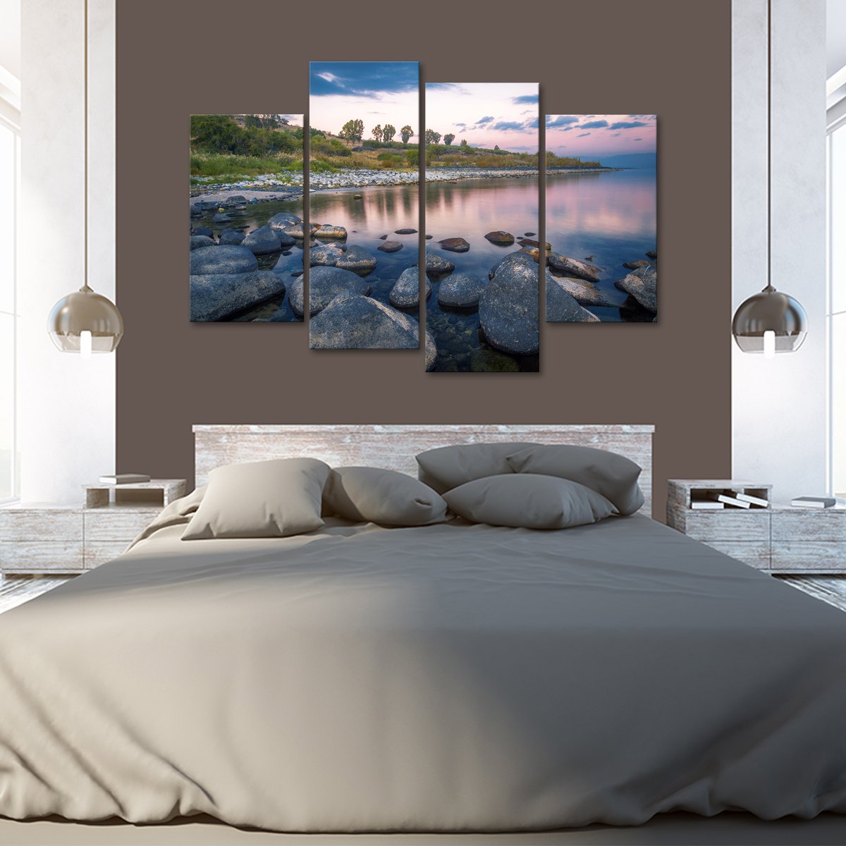 Jordan River Multi Panel Canvas Wall Art