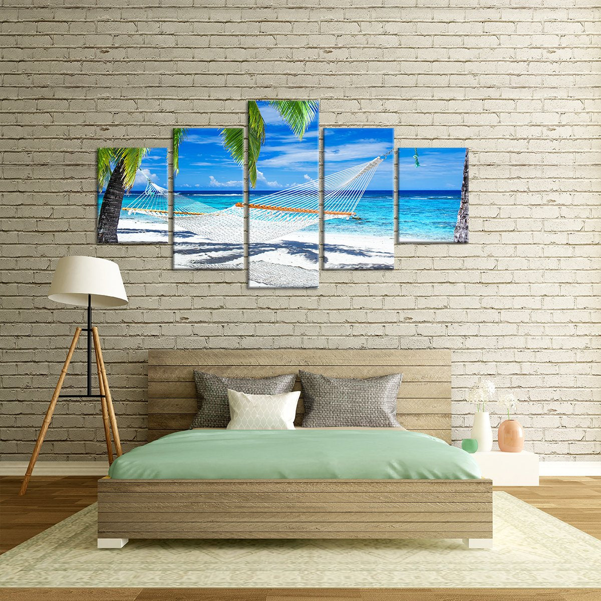 Caribbean Hammock Multi Panel Canvas Wall Art