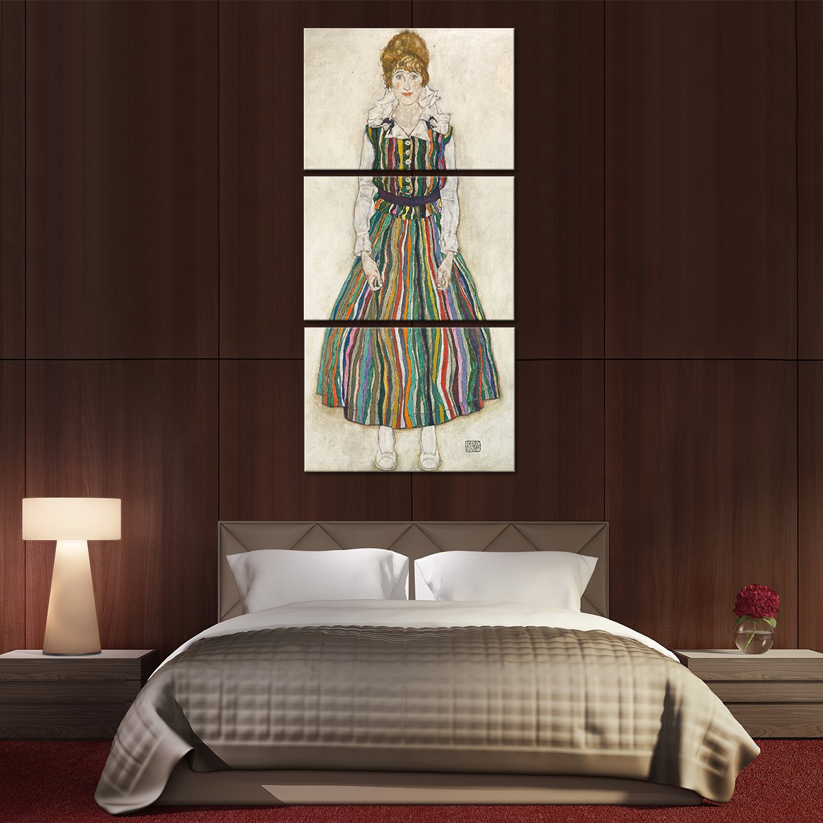 Portrait of Edith Multi Panel Canvas Wall Art