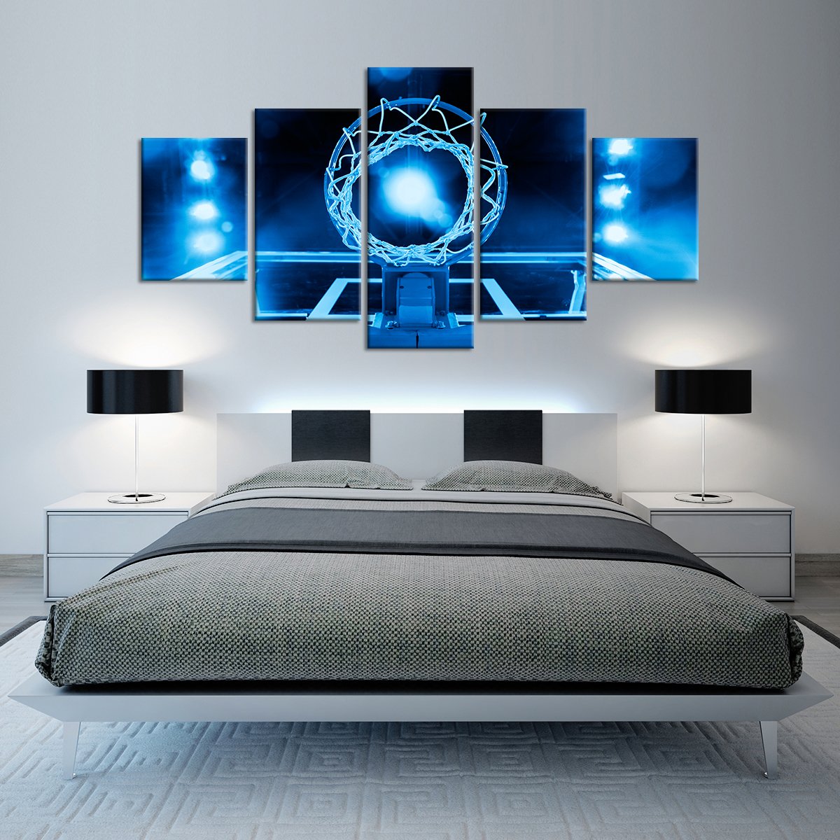 Majestic Basketball Multi Panel Canvas Wall Art