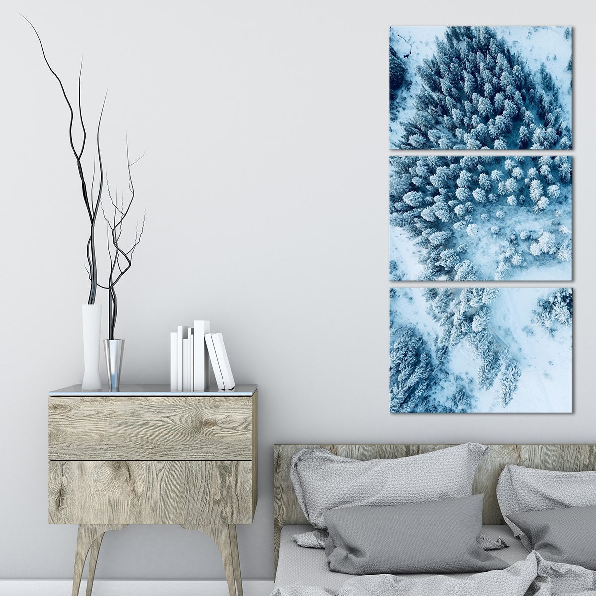 Fabulous Snowy Trees View Multi Panel Canvas Wall Art