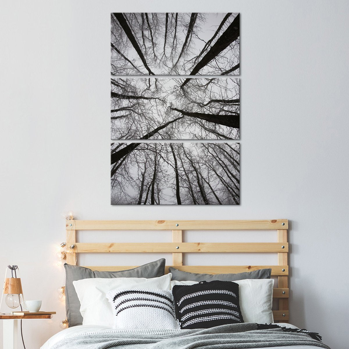 Gloomy Forest View Multi Panel Canvas Wall Art