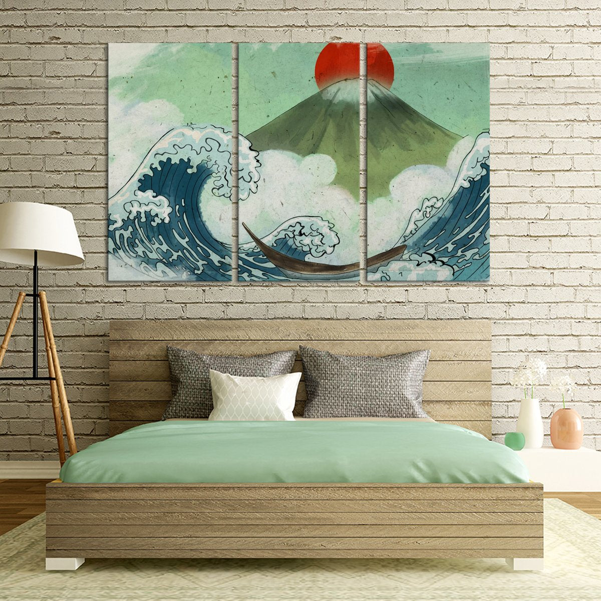 Kanagawa Graffiti Multi Panel Canvas Wall Art