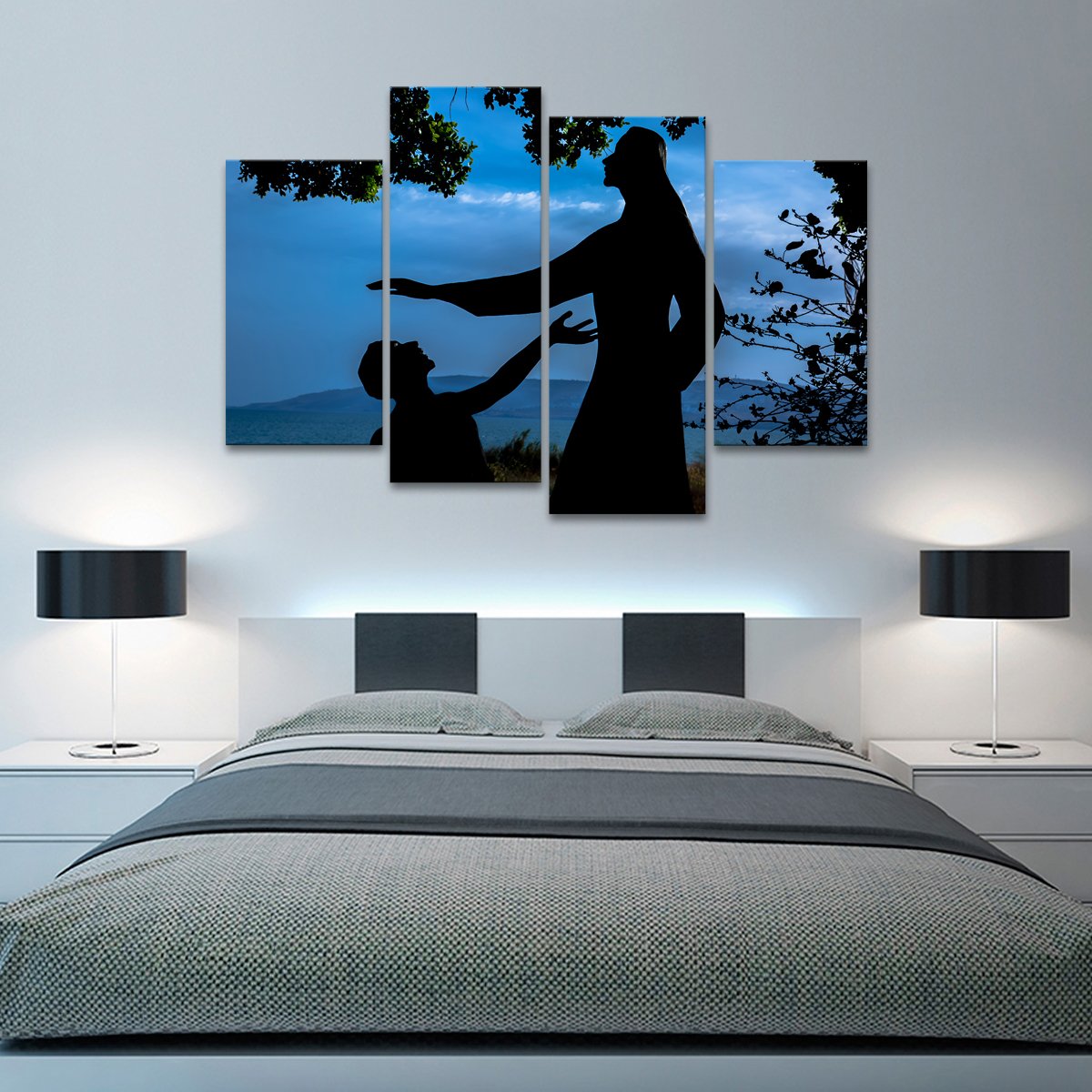 Jesus and Peter Multi Panel Canvas Wall Art