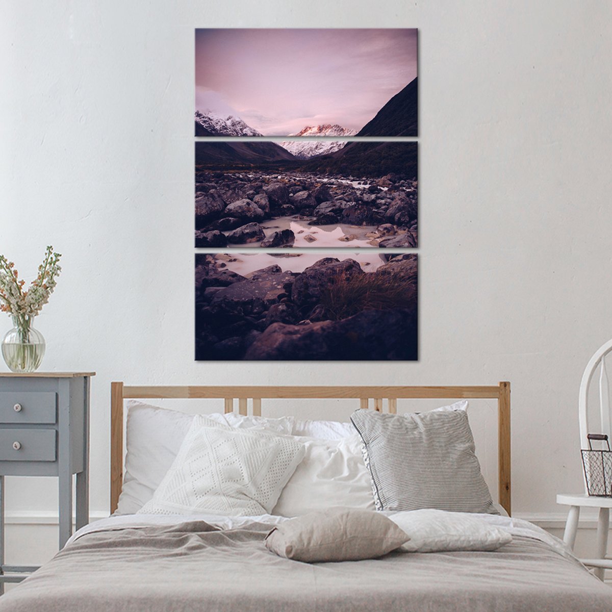 Spectacular Pond at Sunset Multi Panel Canvas Wall Art