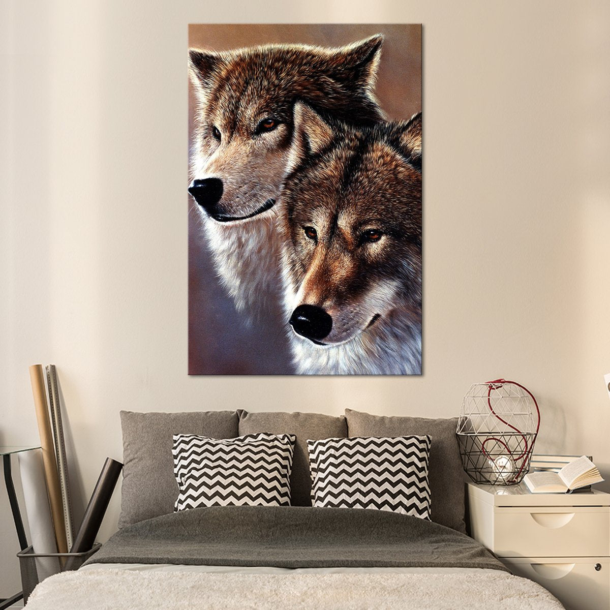 Fearless Wolves Multi Panel Canvas Wall Art