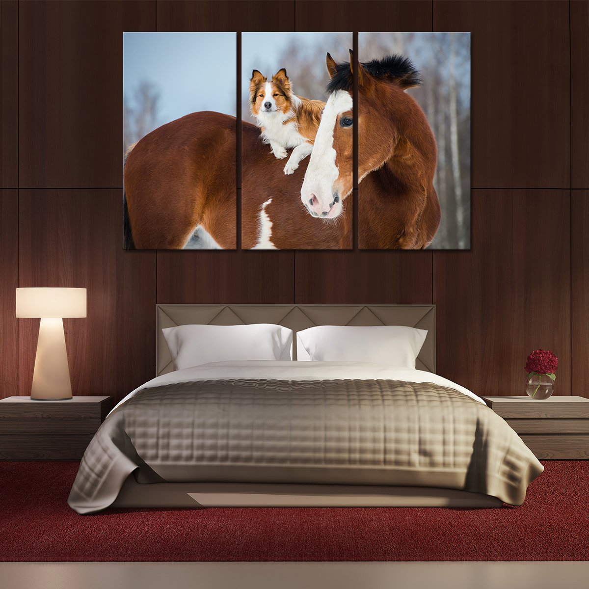 Furry Pals Multi Panel Canvas Wall Art
