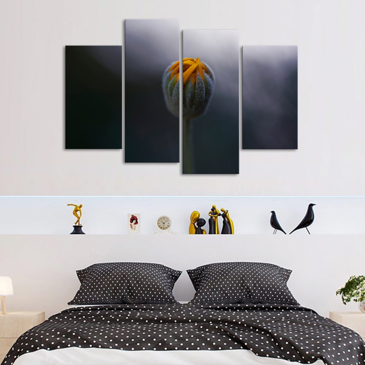 Flower Bud Multi Panel Canvas Wall Art