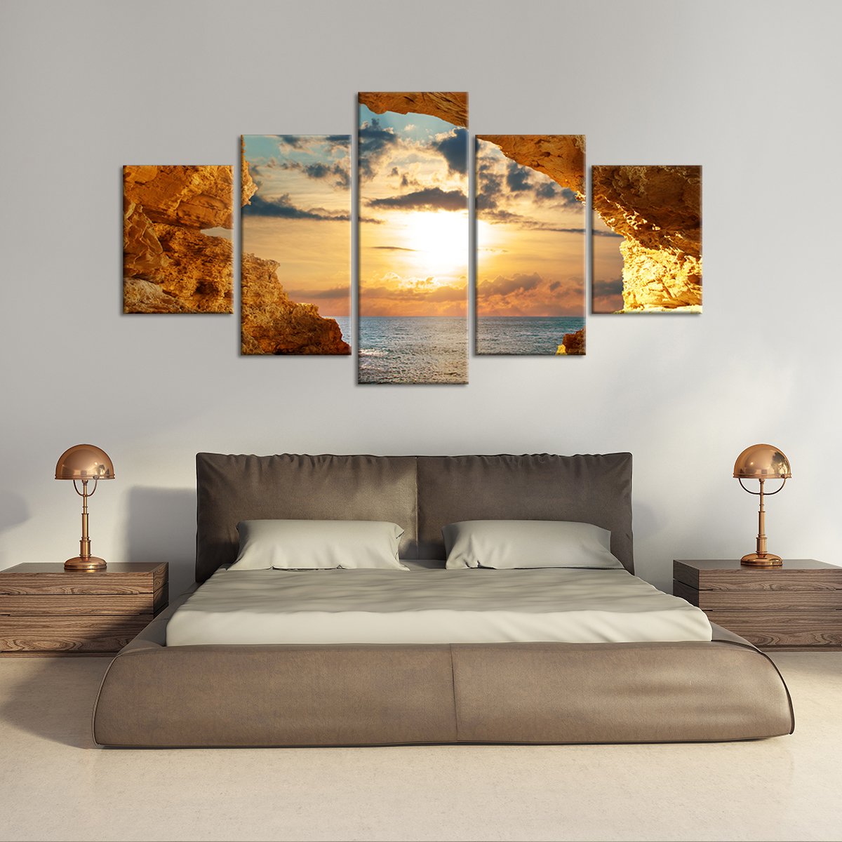 Glimpse of Sunset Multi Panel Canvas Wall Art
