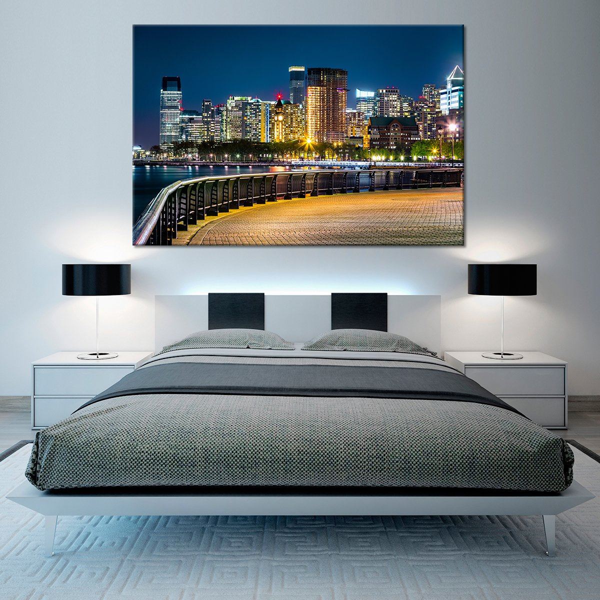 Jersey City Multi Panel Canvas Wall Art