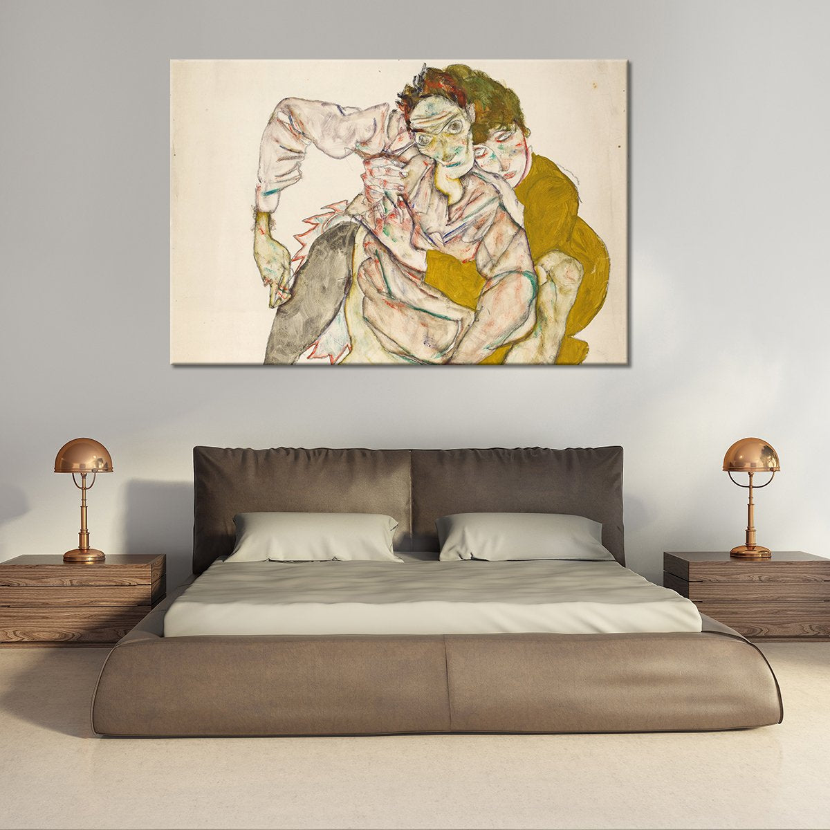 Seated Couple Multi Panel Canvas Wall Art