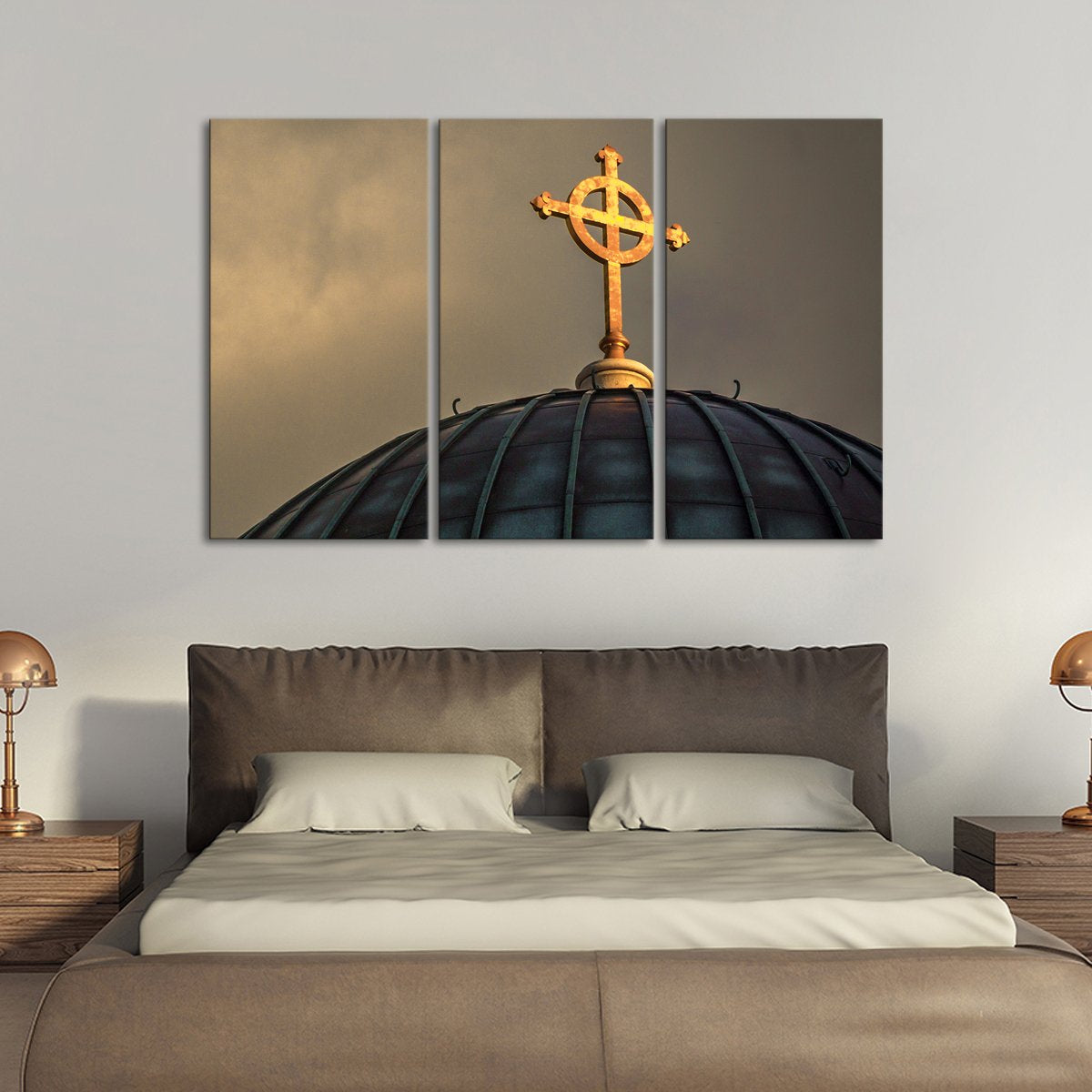 Christian Cross Multi Panel Canvas Wall Art