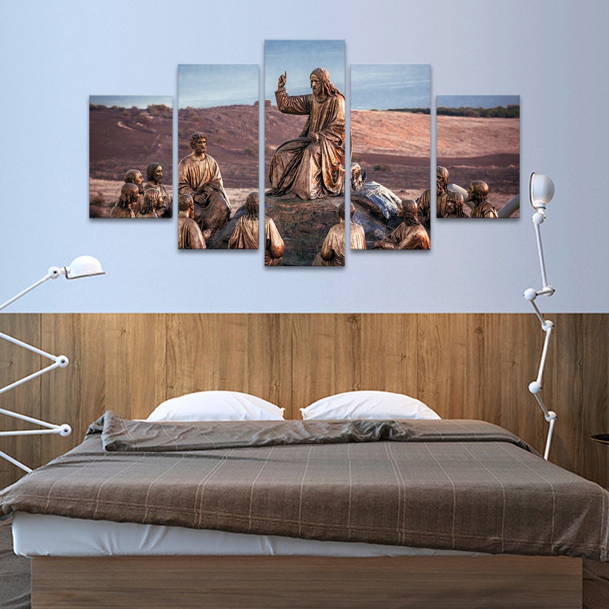 Jesus and His Followers Multi Panel Canvas Wall Art