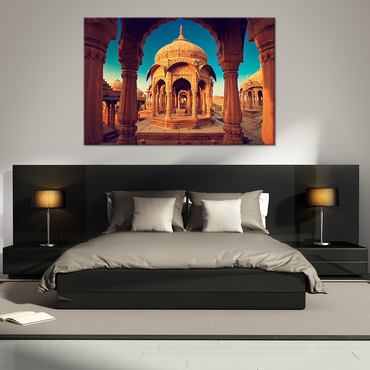 Golden City Multi Panel Canvas Wall Art