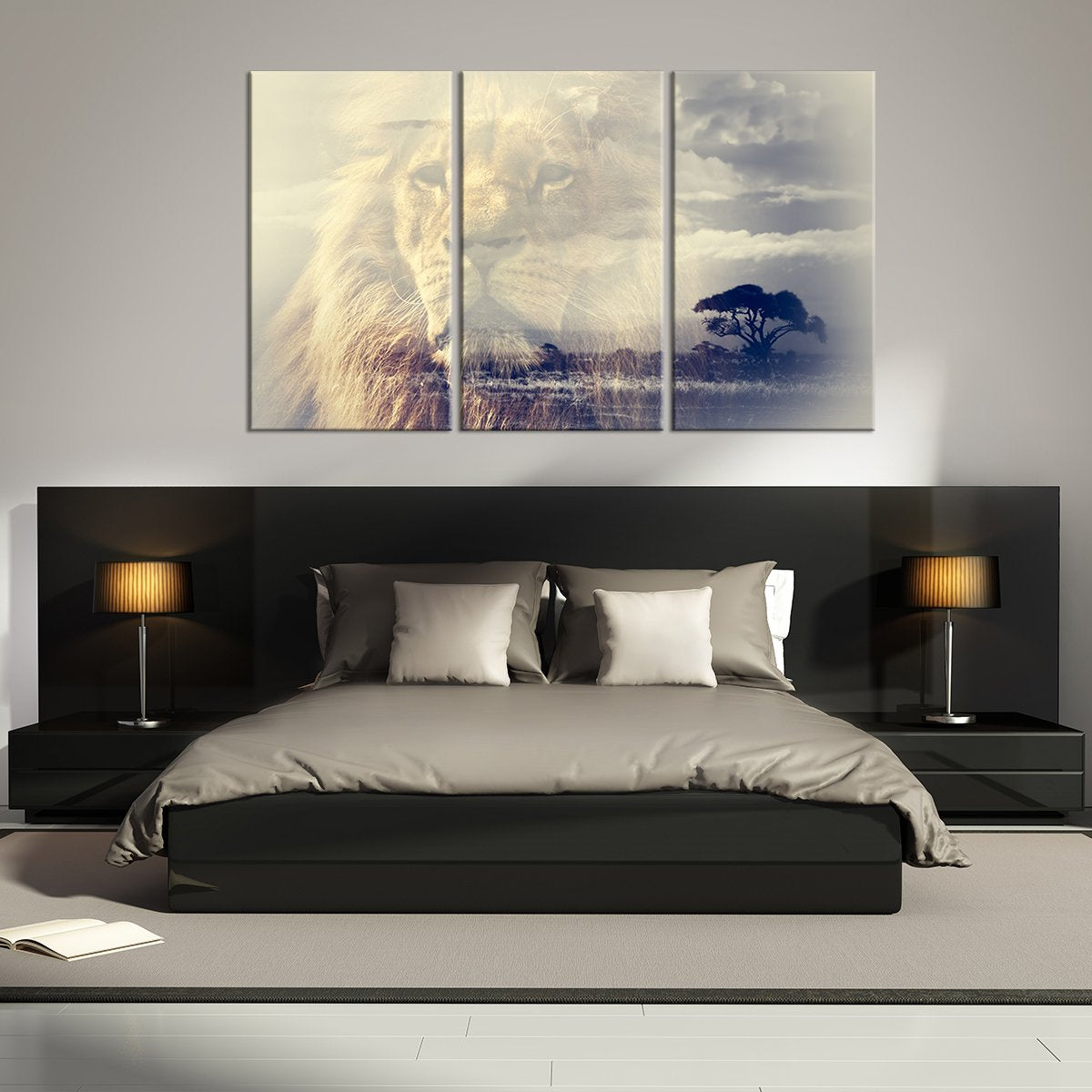 Lion Kingdom Multi Panel Canvas Wall Art
