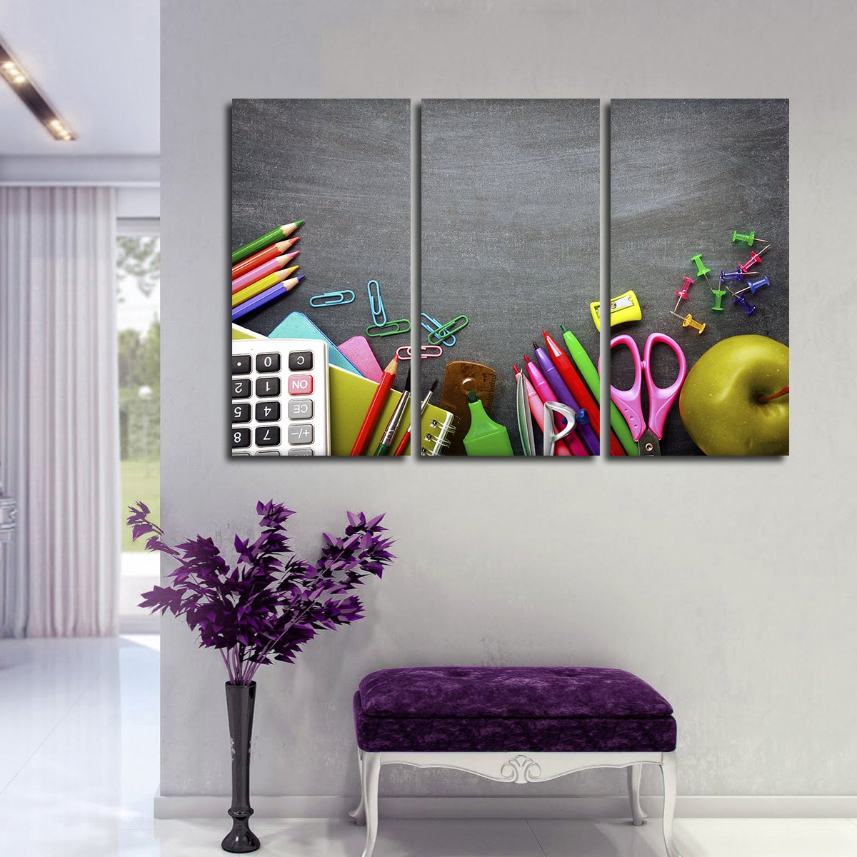 Back To School Multi Panel Canvas Wall Art