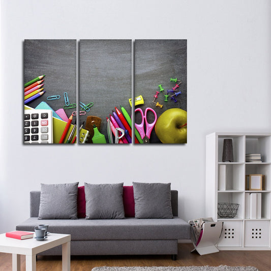Back To School Multi Panel Canvas Wall Art