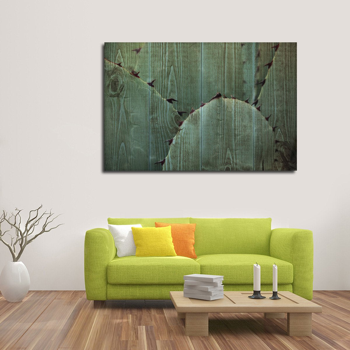 Wooden Thorny Agave Multi Panel Canvas Wall Art