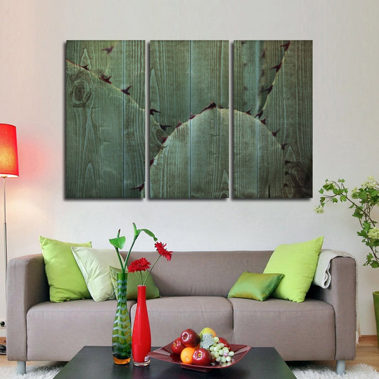 Wooden Thorny Agave Multi Panel Canvas Wall Art