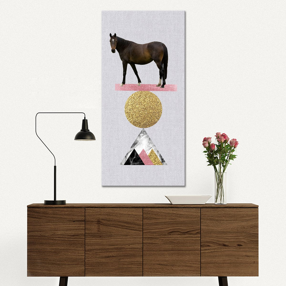Balancing Horse Multi Panel Canvas Wall Art