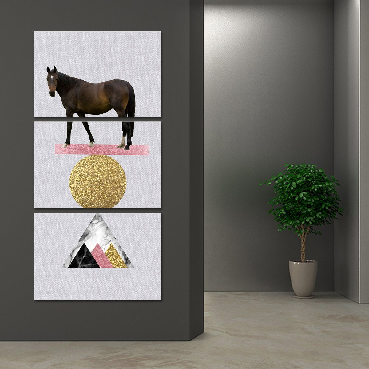 Balancing Horse Multi Panel Canvas Wall Art