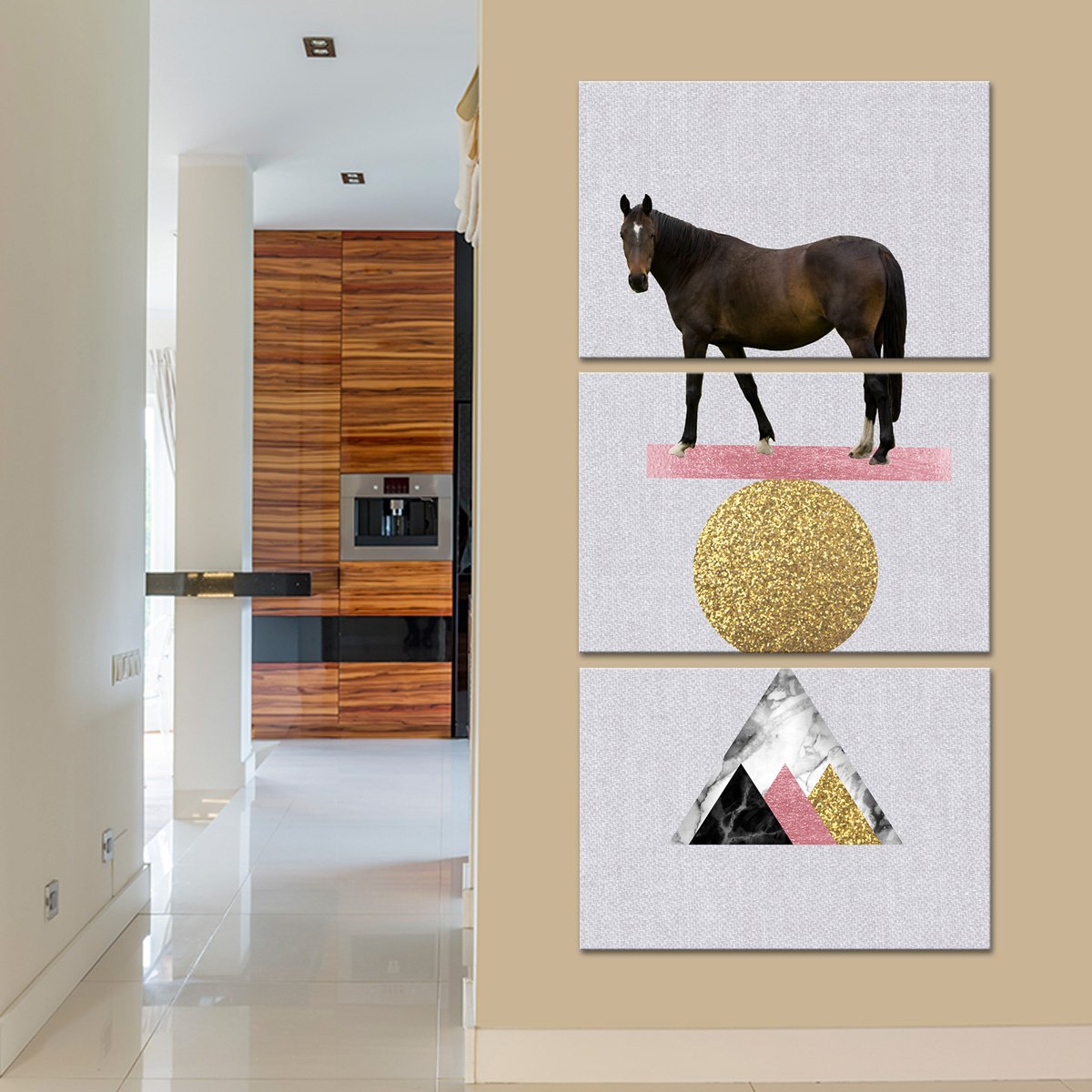 Balancing Horse Multi Panel Canvas Wall Art