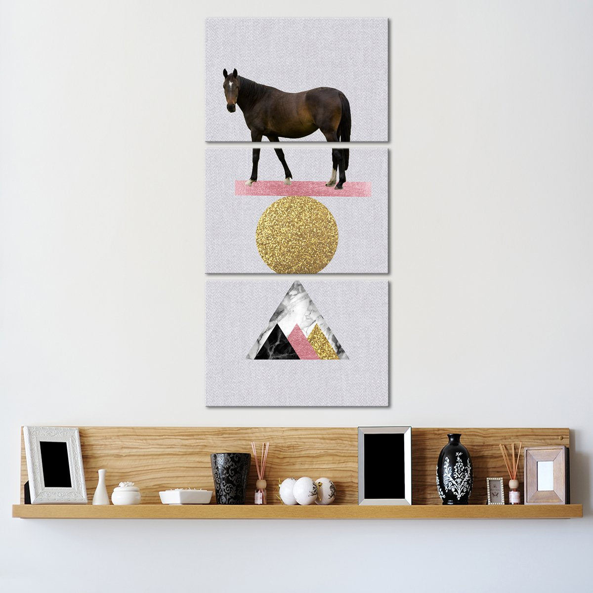 Balancing Horse Multi Panel Canvas Wall Art