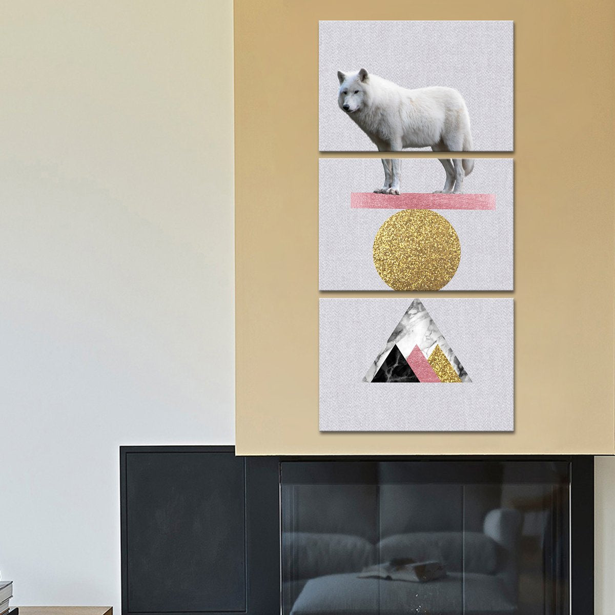 Balancing Wolf Multi Panel Canvas Wall Art