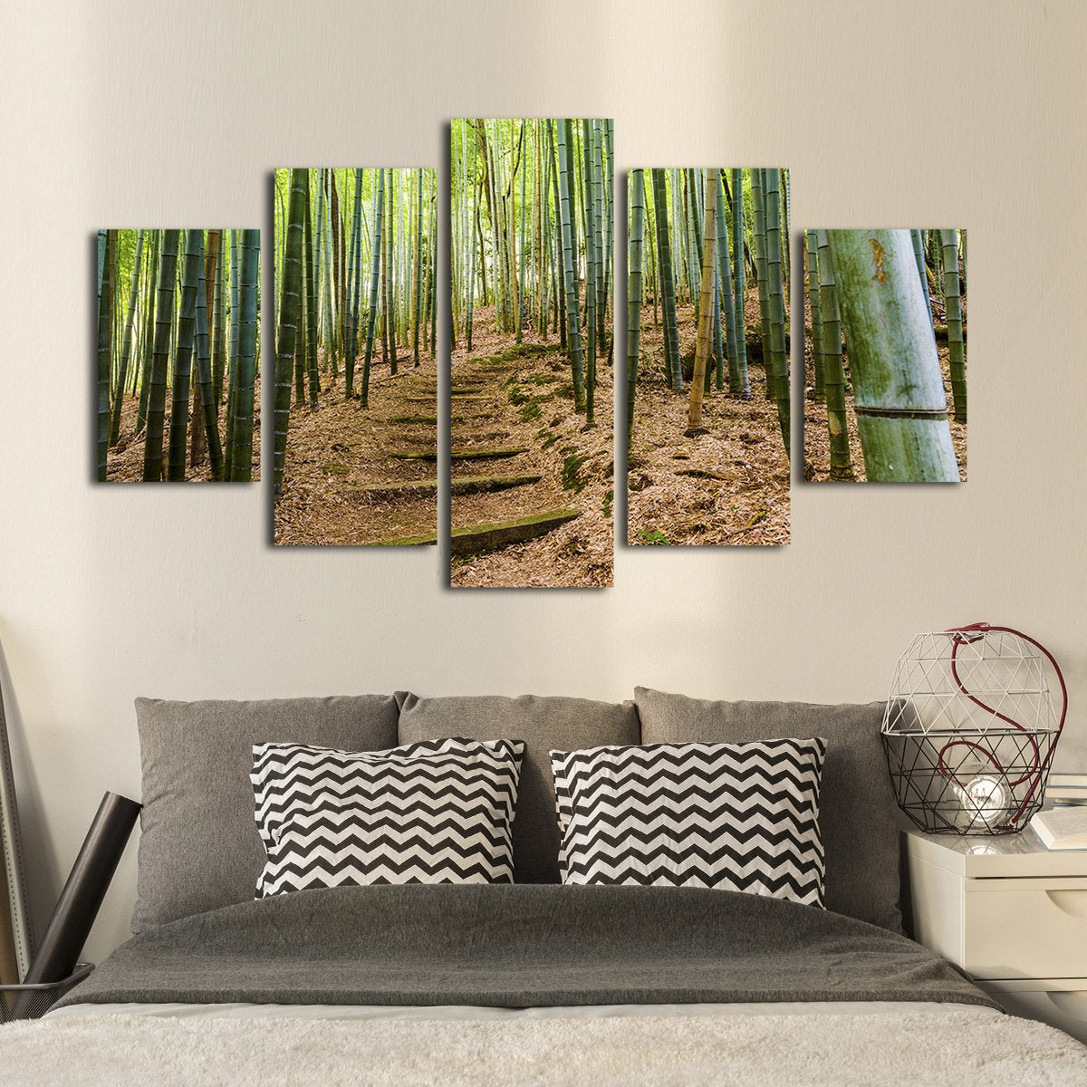 Bamboo Forest Multi Panel Canvas Wall Art