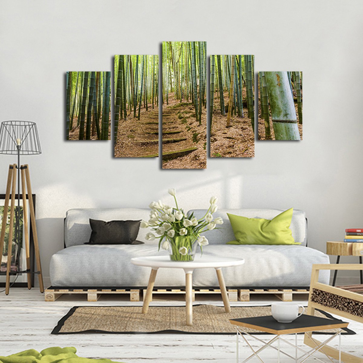 Bamboo Forest Multi Panel Canvas Wall Art