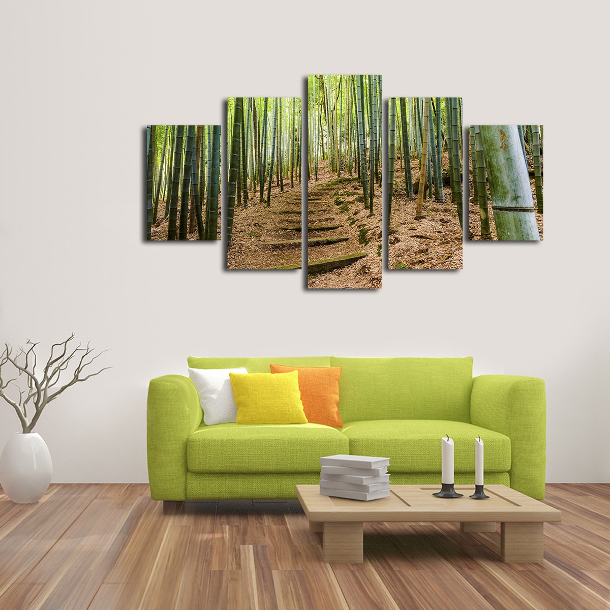 Bamboo Forest Multi Panel Canvas Wall Art
