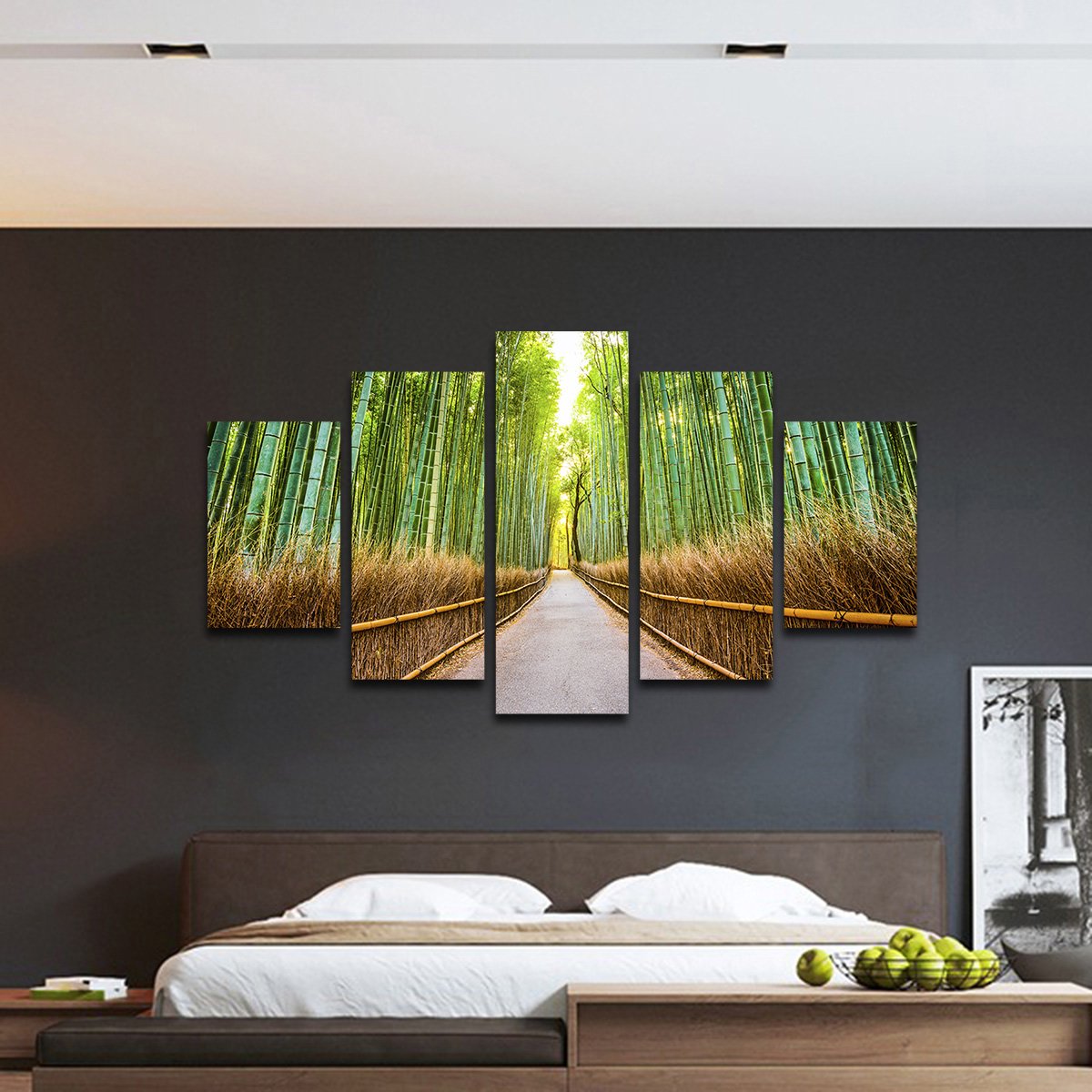 Bamboo Walkway Multi Panel Canvas Wall Art