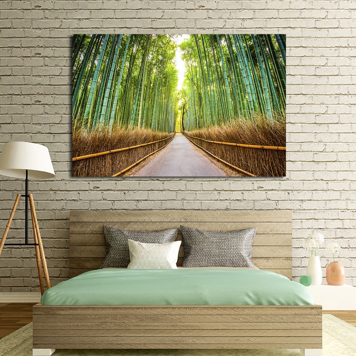 Bamboo Walkway Multi Panel Canvas Wall Art