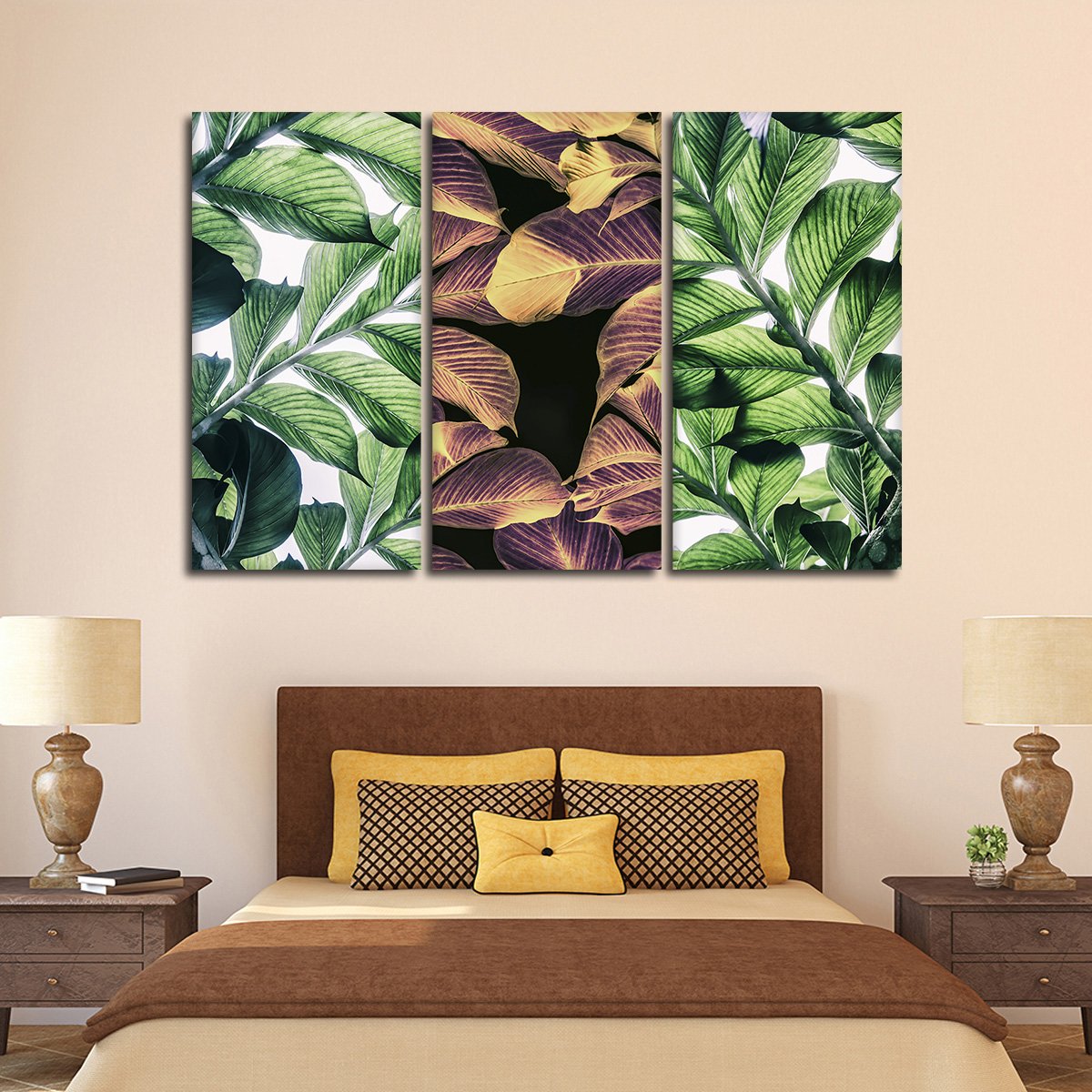 Banana Leaves Multi Panel Canvas Wall Art