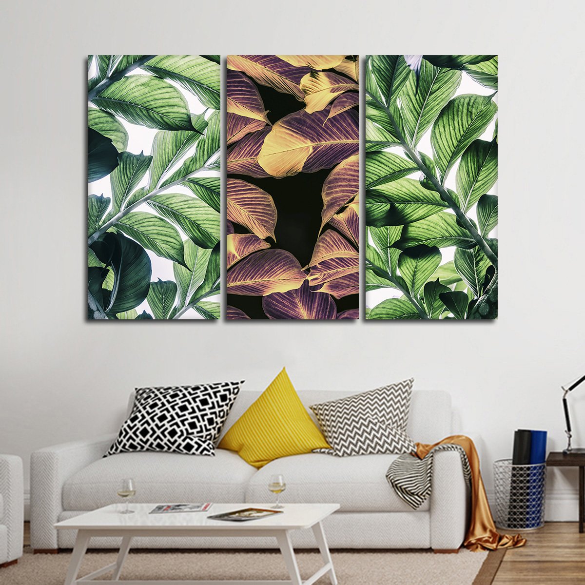Banana Leaves Multi Panel Canvas Wall Art