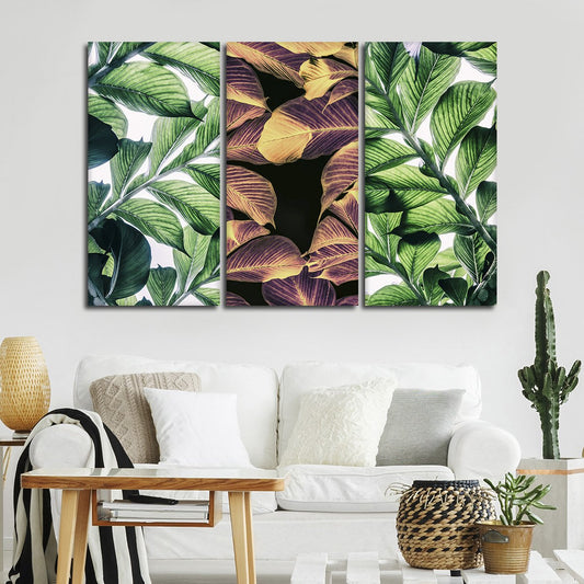 Banana Leaves Multi Panel Canvas Wall Art
