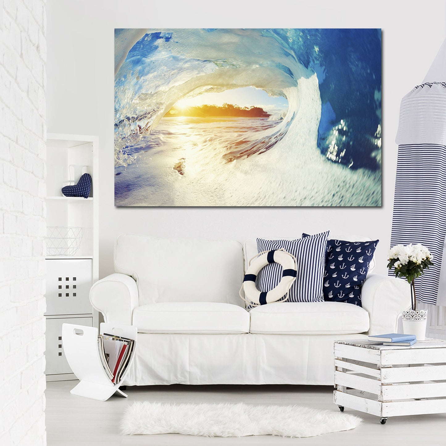 Barrel Wave Multi Panel Canvas Wall Art