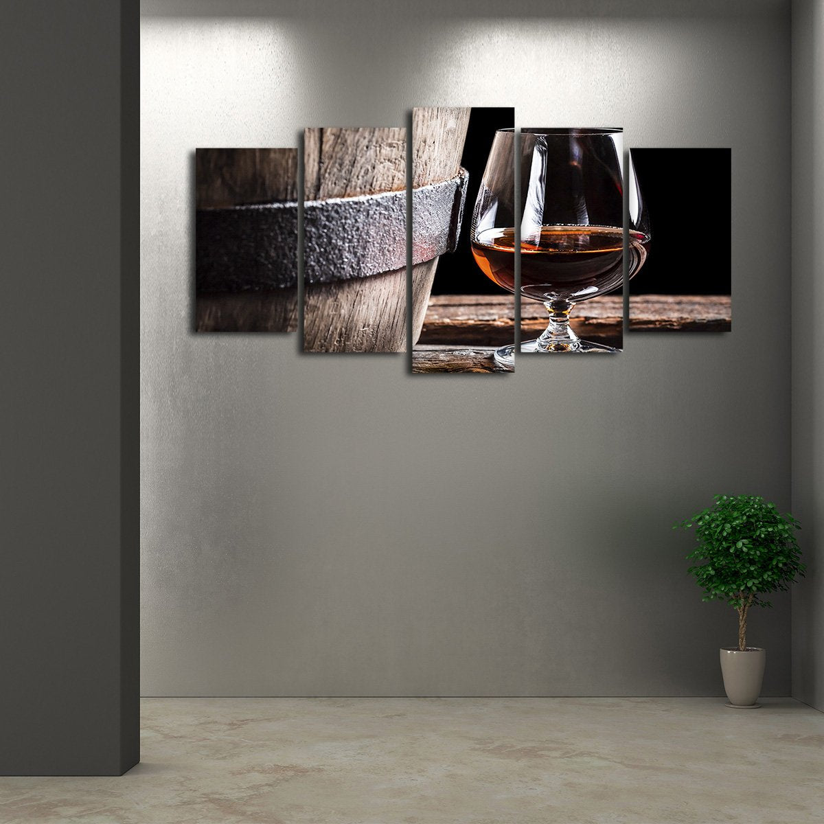 Barrel of Brandy Multi Panel Canvas Wall Art
