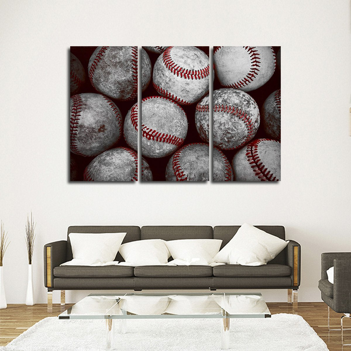 Baseball Pop Multi Panel Canvas Wall Art