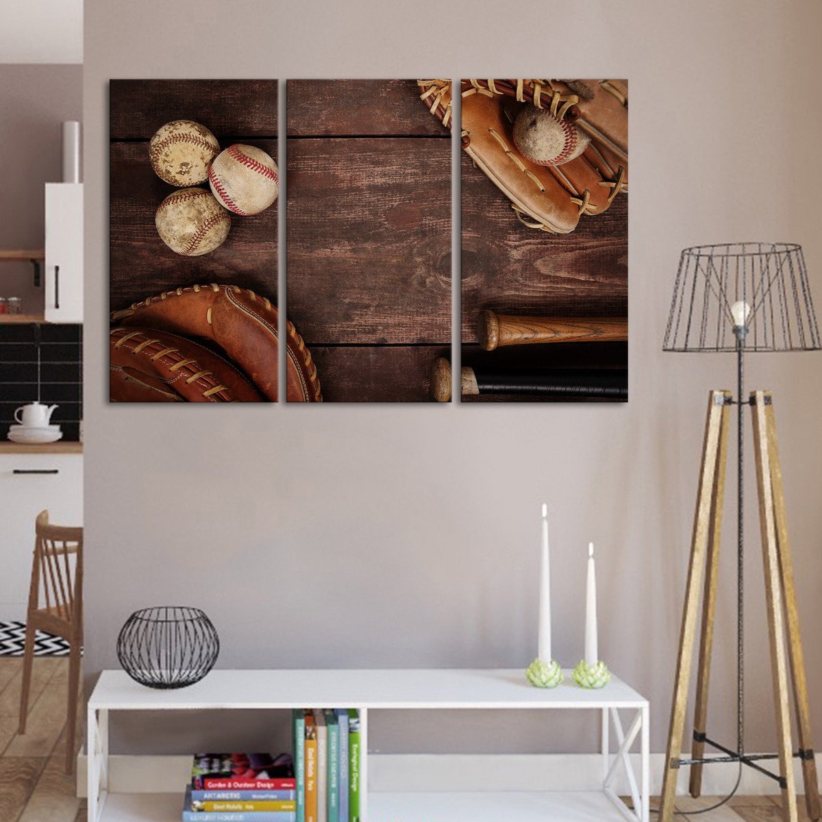 Baseball Memories Multi Panel Canvas Wall Art